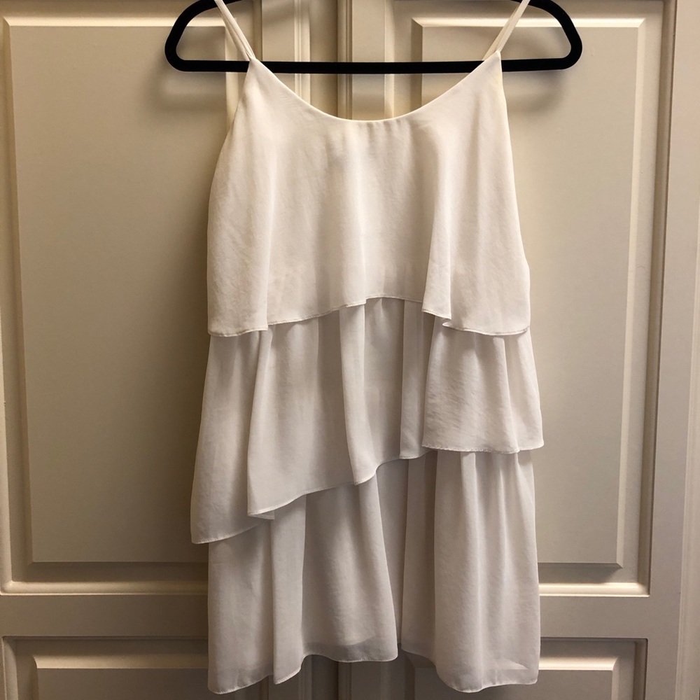 White ruffle dress!